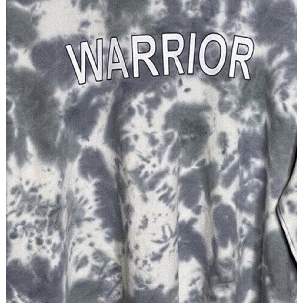 Lacausa Sweatshirt Warrior Size Medium Crew Neck Blue White Oversized Cotton NWT - Picture 2 of 7